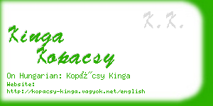 kinga kopacsy business card
